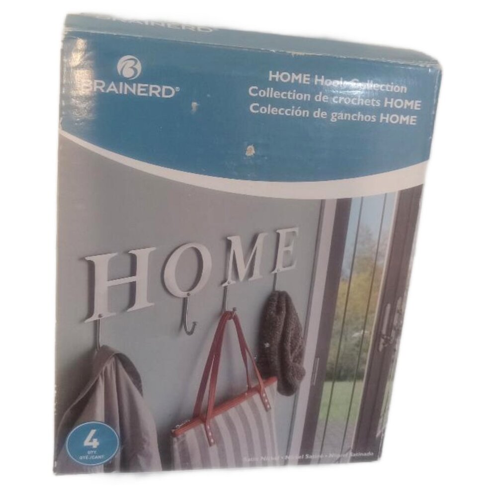 Brainerd Home Hook Collection Silver Easy 2 Step Installation Holds Up To 35 lbs